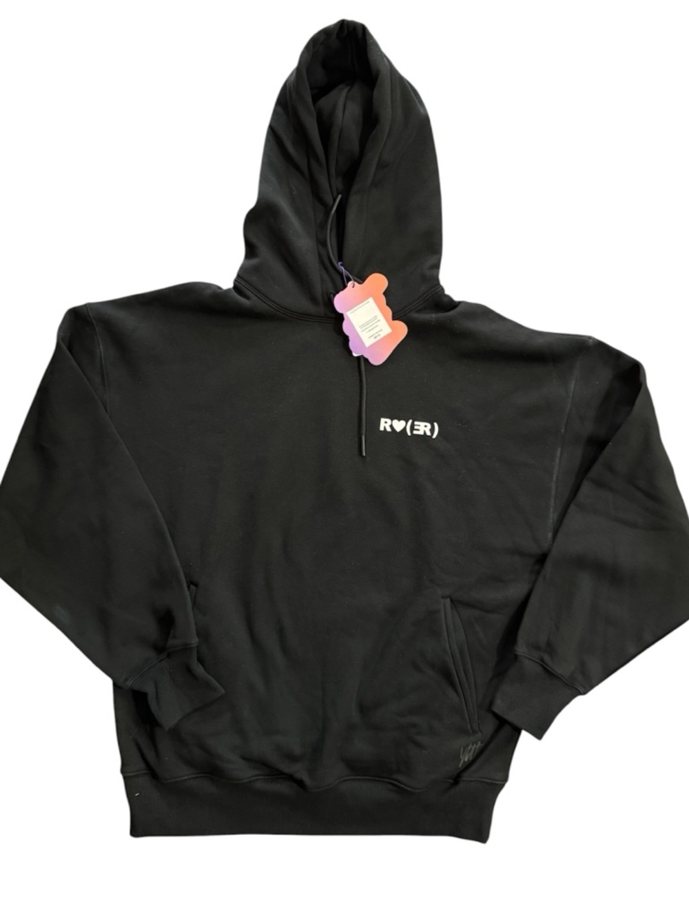 YITTY Black Hooded Sweatshirt with Small White Logo